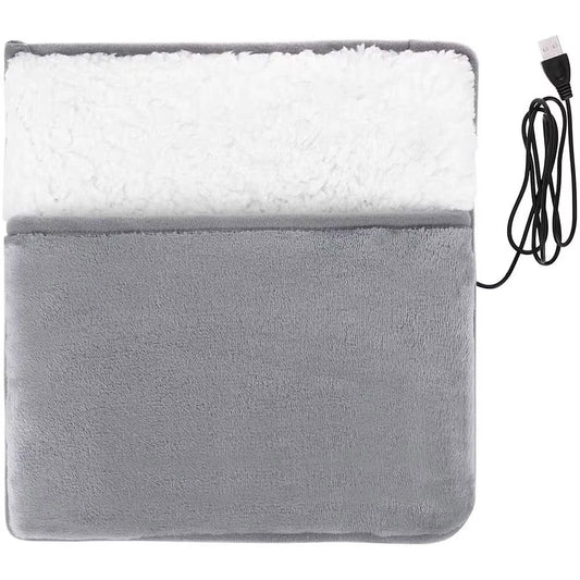 USB Electric Foot Warmer Thermostatic Shoes Winter Feet Heater for Home Bedroom Sleeping Thermal Plush Heating Slippers
