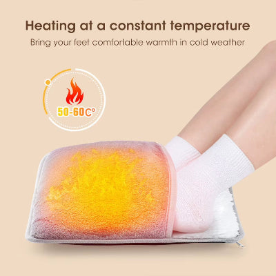 USB Electric Foot Warmer Thermostatic Shoes Winter Feet Heater for Home Bedroom Sleeping Thermal Plush Heating Slippers